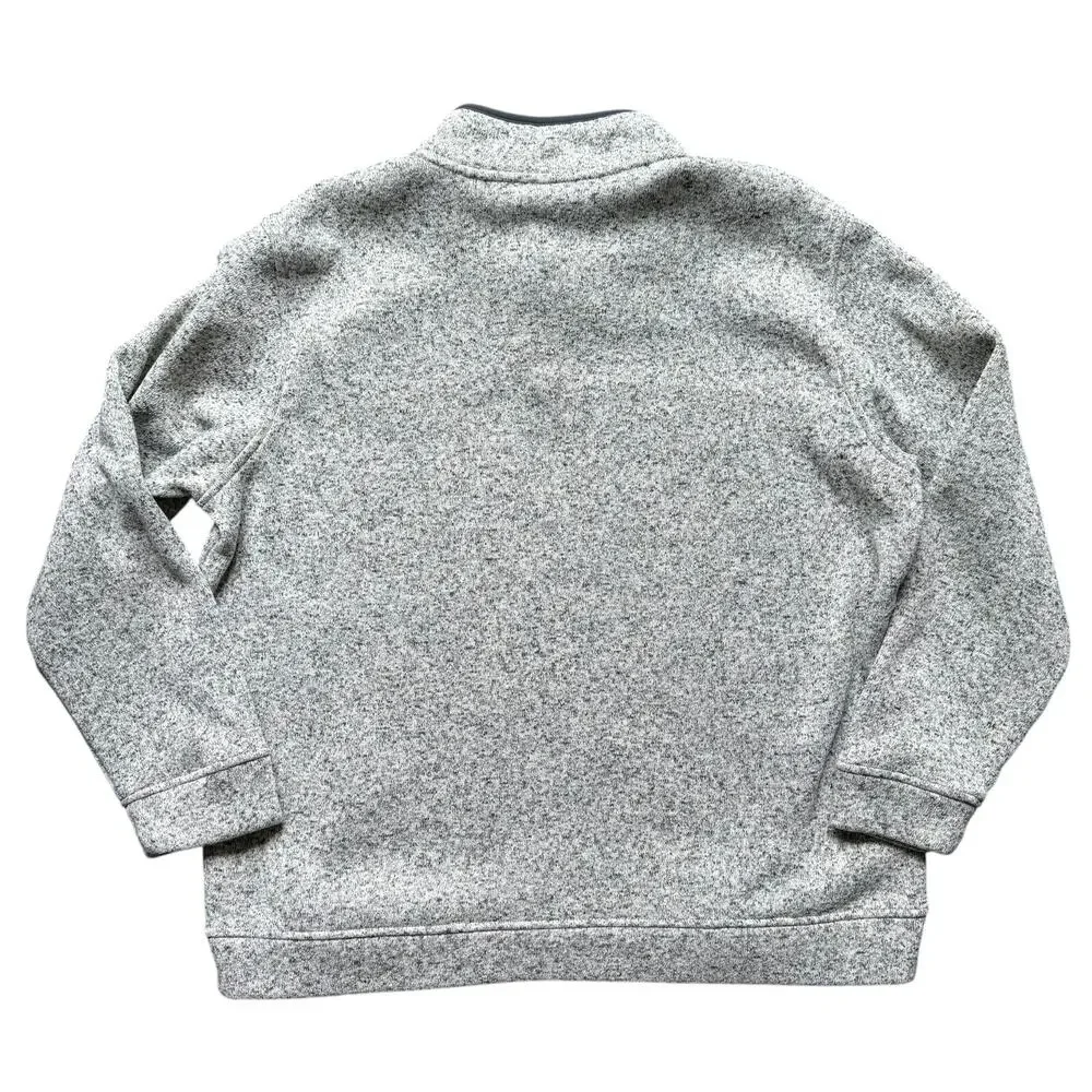 Eddie Bauer Heather Gray Snap Fleece Pullover Men’s XXL Gorpcore